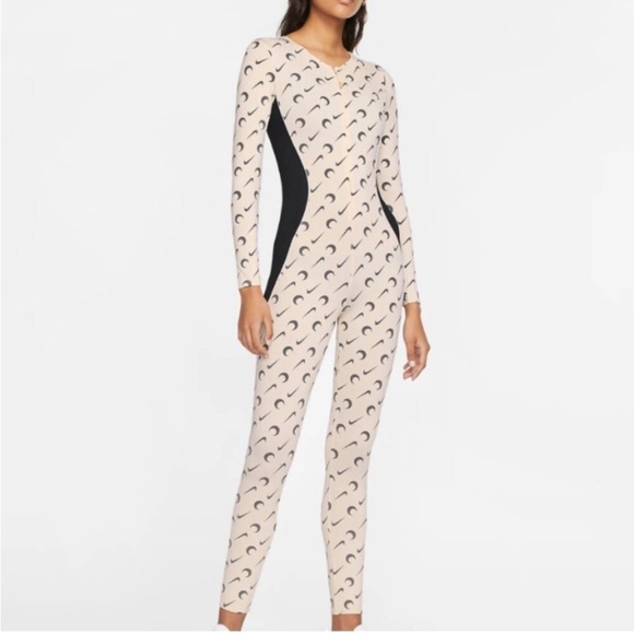 Nike x Marine Serre Moon and Swoosh Print Reflective Jumpsuit Large